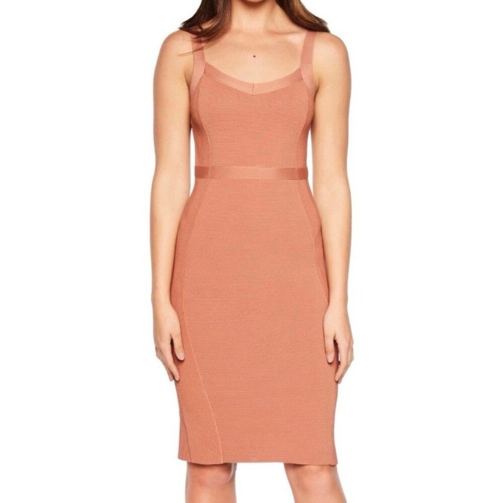 Bardot Women’s Chesnut Katy Mixed Stitch Dress-8 M